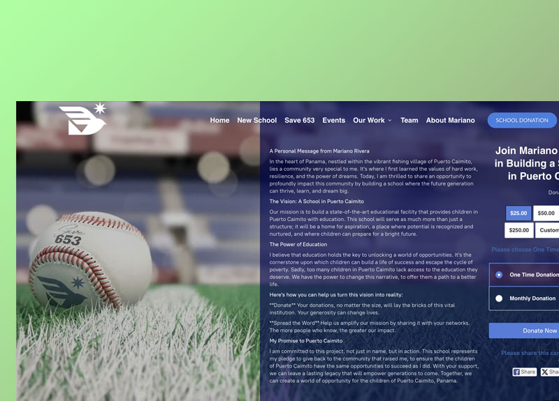 Portfoio The Mariano Rivera Foundation